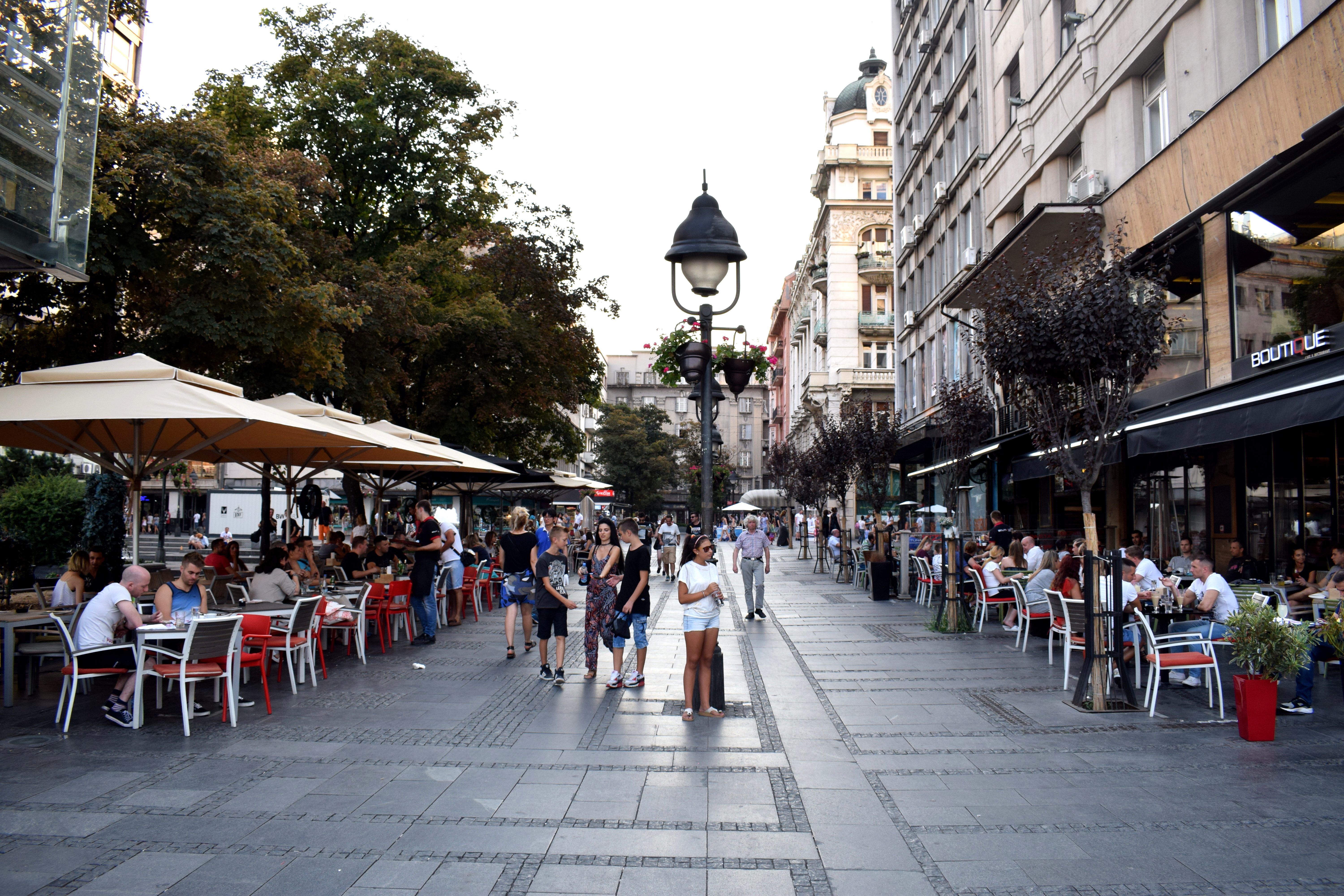 Cafes on Knez Mihailova street in Belgrade, Serbia (Beograd, Srbija) 