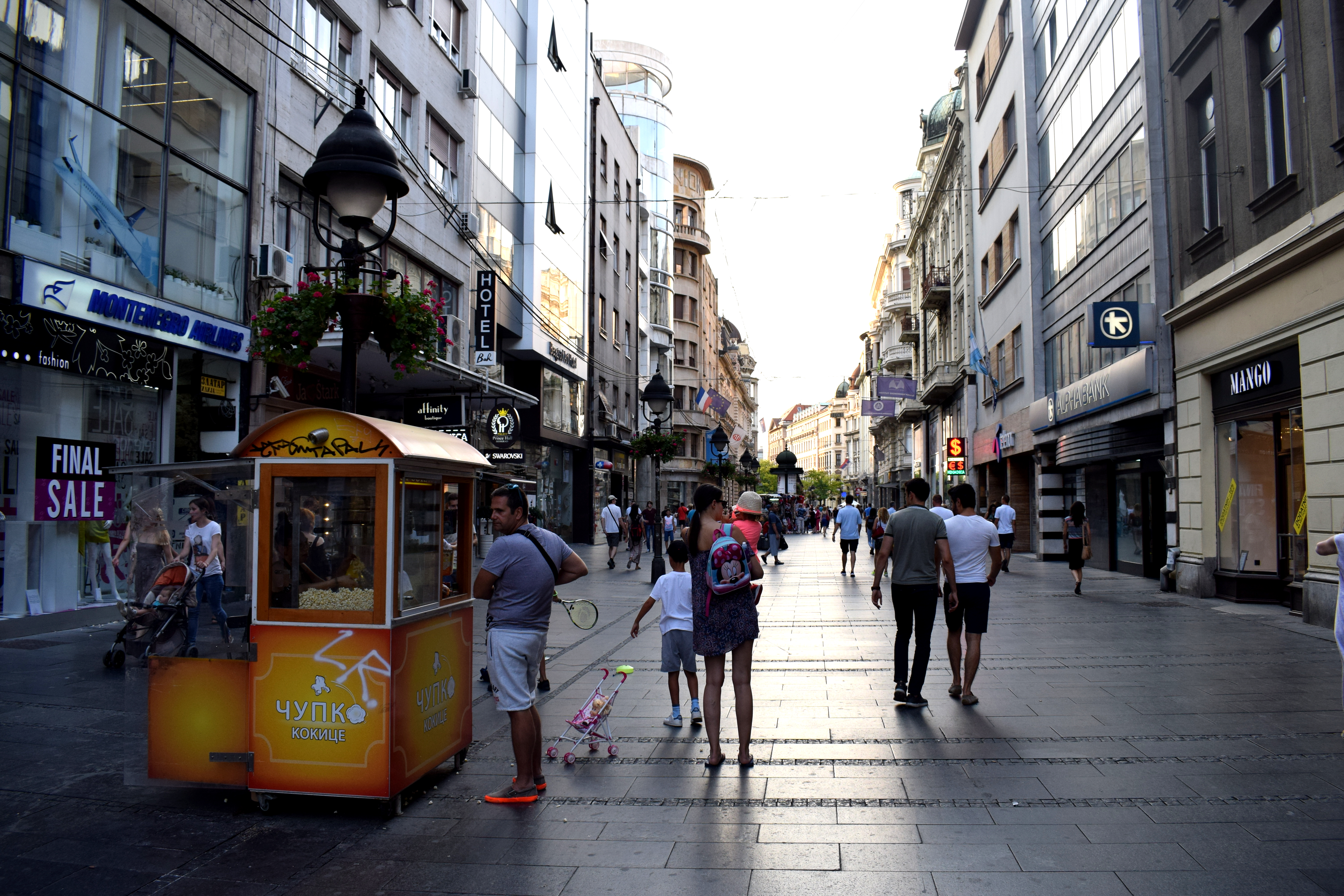 Knez Mihailova Street in Belgrade, Serbia (Beograd, Srbija) 