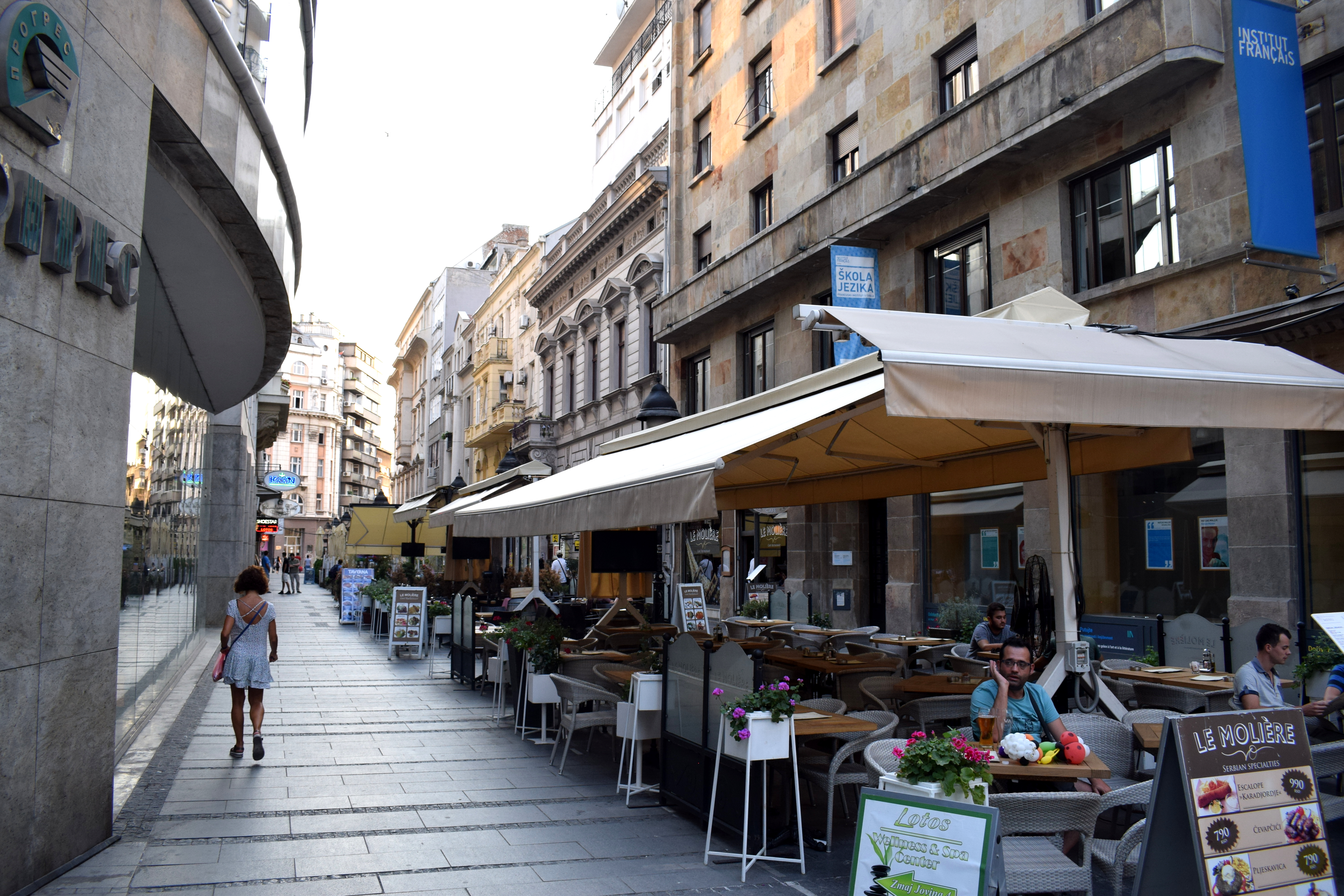 Cafes on Knez Mihailova Street in Belgrade, Serbia (Beograd, Srbija) 