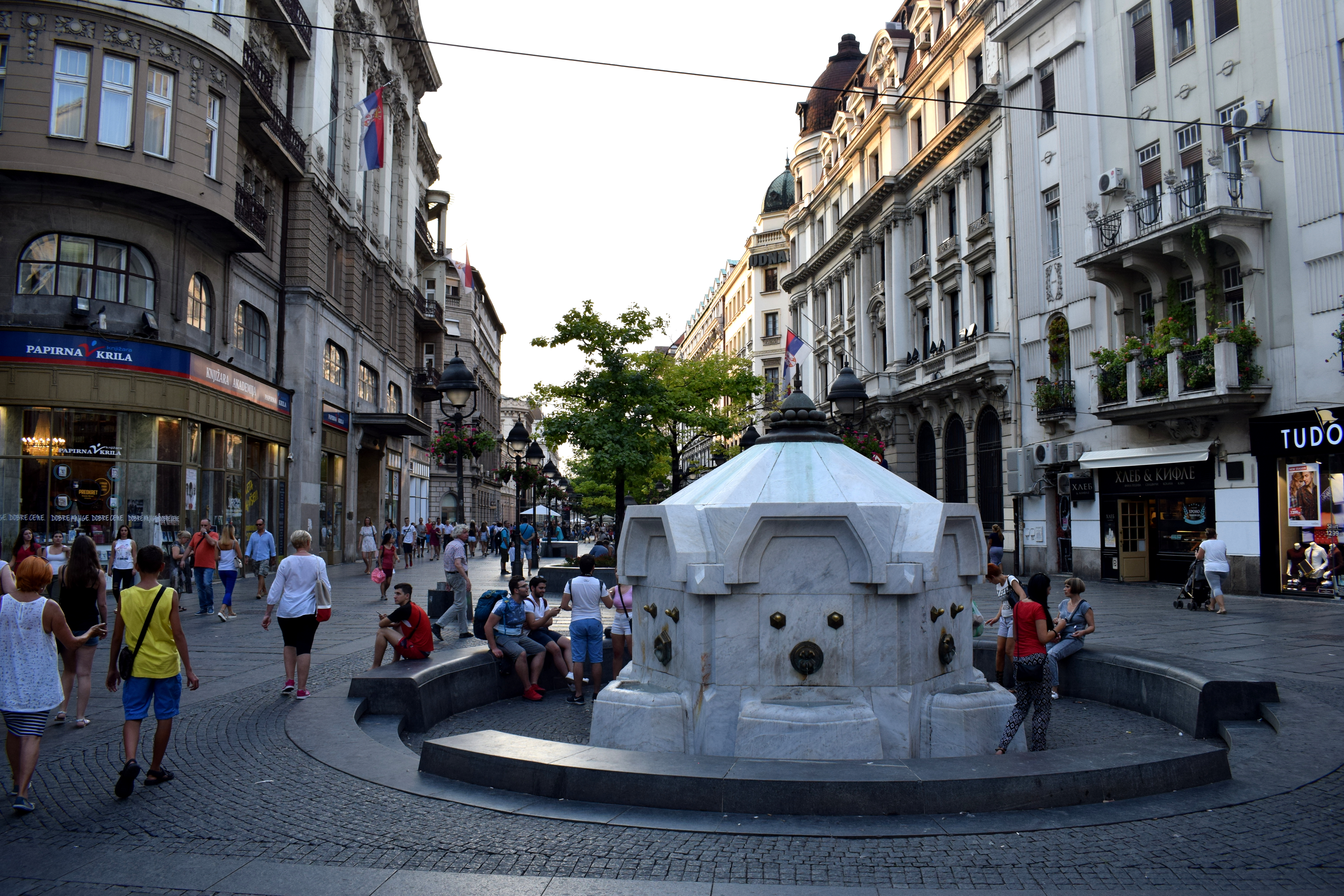 Knez Mihailova Street in Belgrade, Serbia (Beograd, Srbija) 