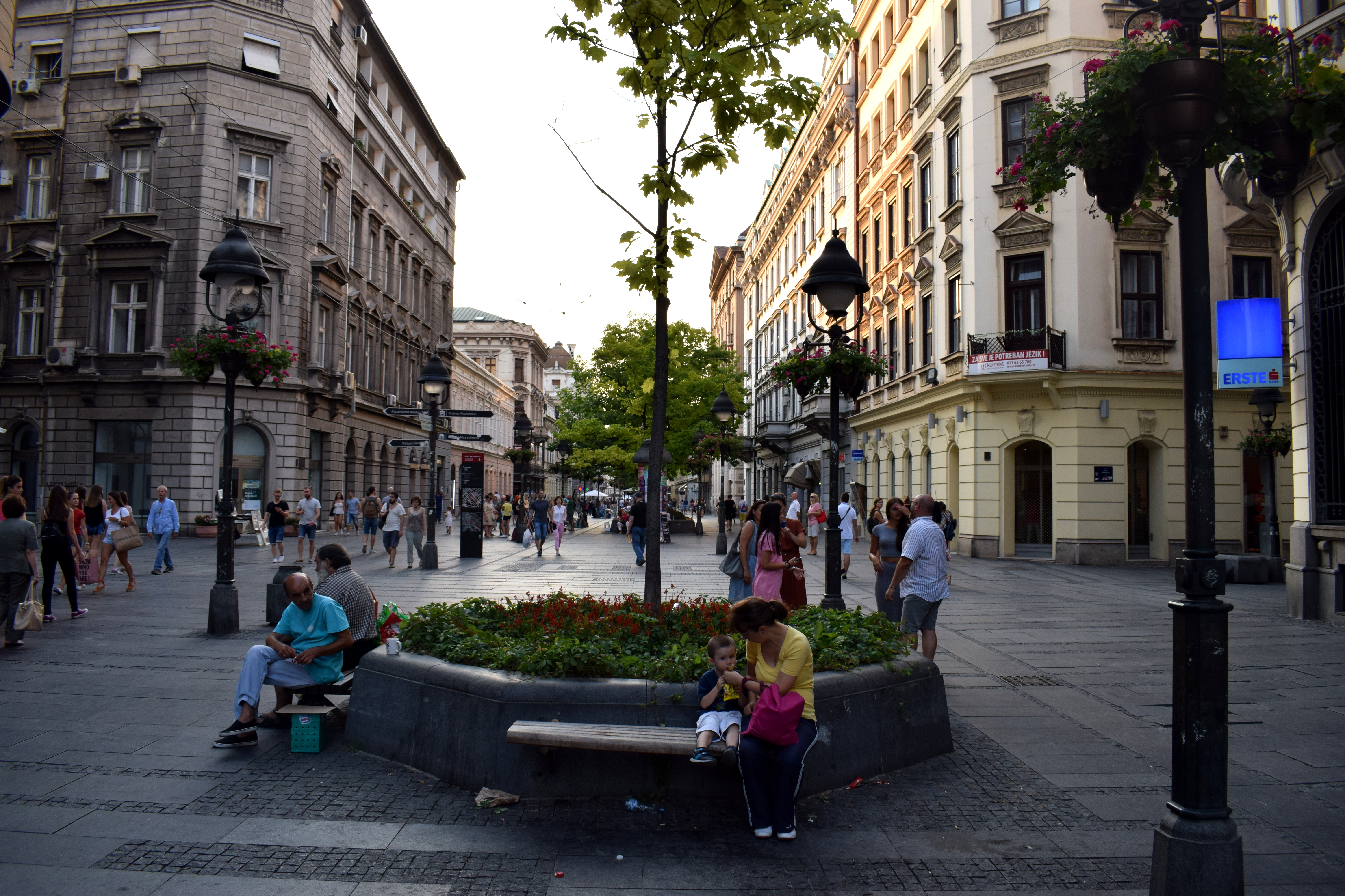 Knez Mihailova Street in Belgrade, Serbia (Beograd, Srbija) .