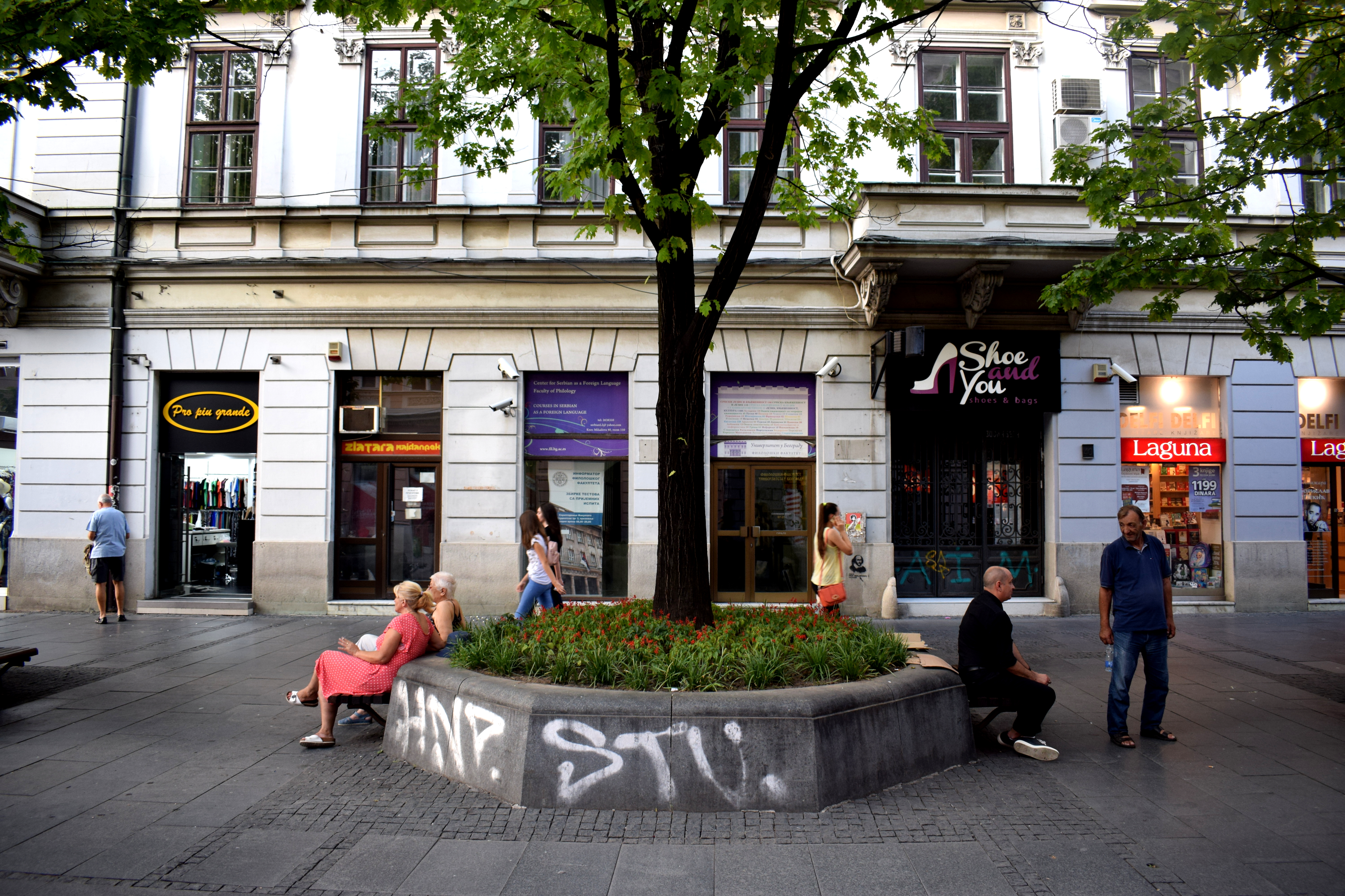 Graffiti on Knez Mihailova street in Belgrade, Serbia (Beograd, Srbija) 