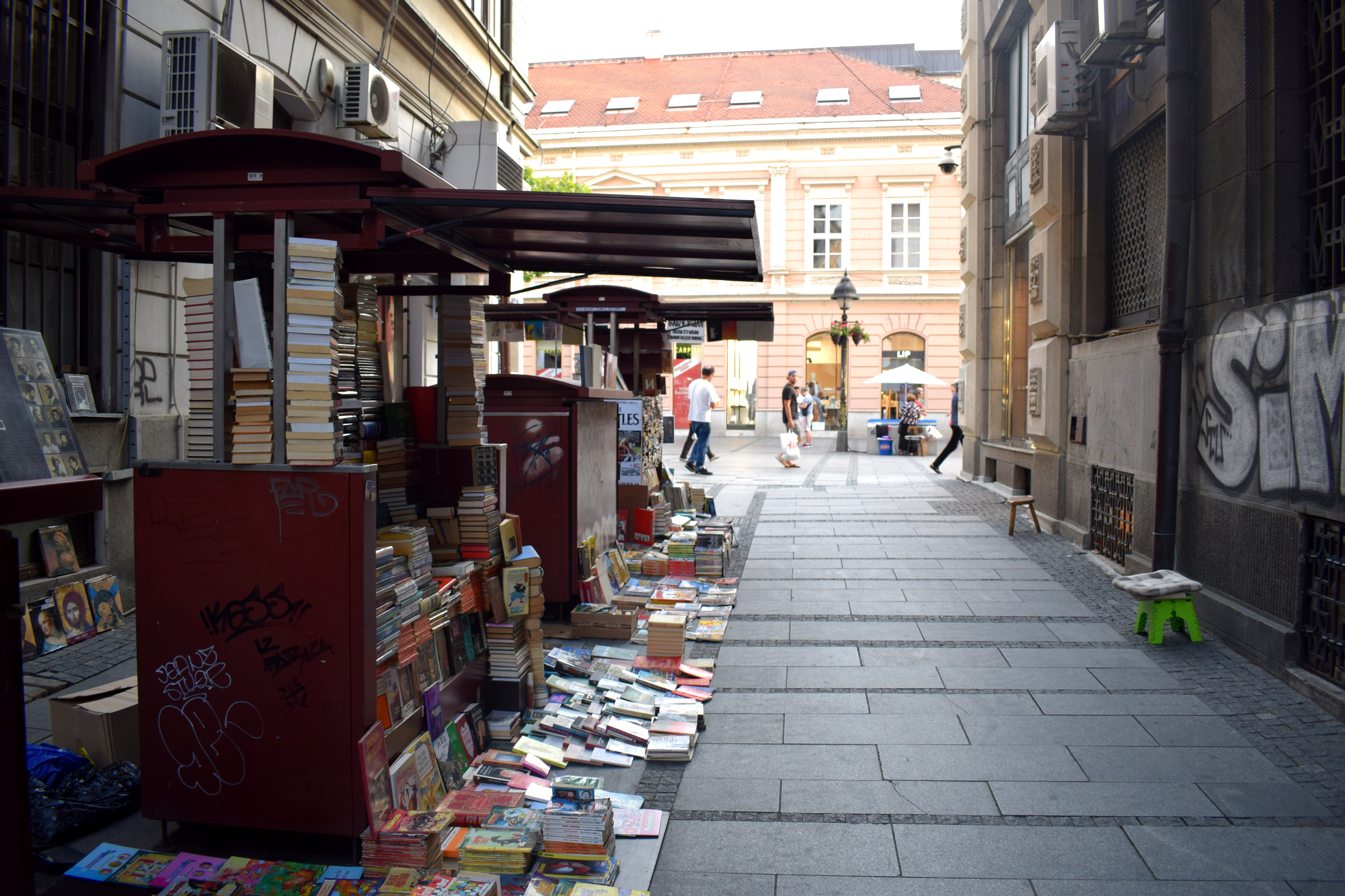 Used books for sale on Knez Mihailova street in Belgrade, Serbia (Beograd, Srbija) 