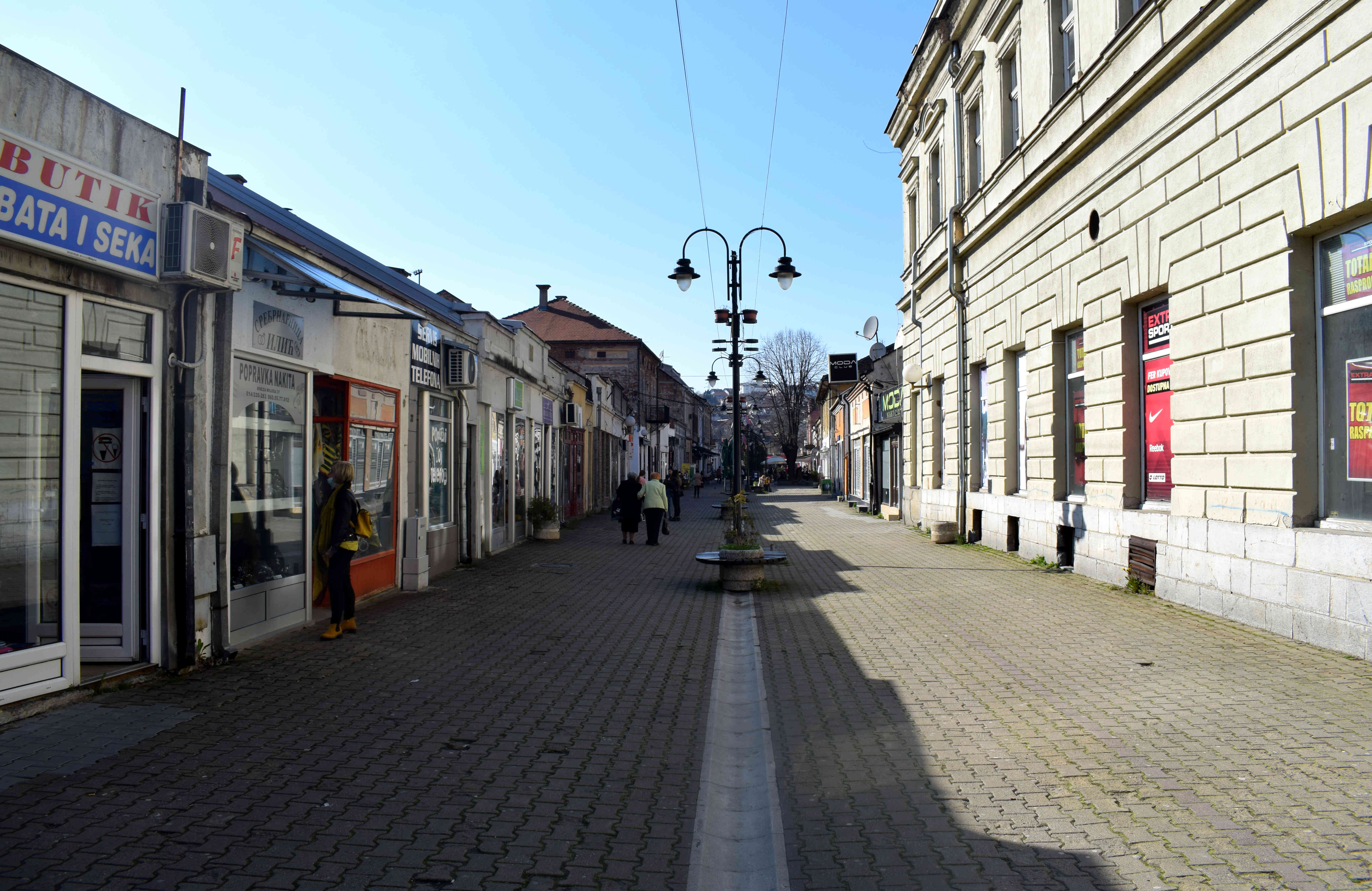 valjevo pesacka zona ulica kneza milosa